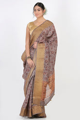 Cabbage Rose Moonga Silk Saree - Silk Mark Certified